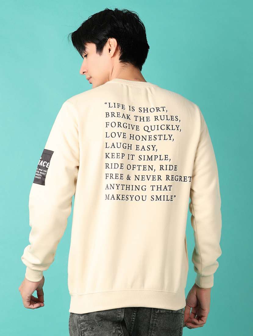 men long sleeves front & back print sweatshirt - 21542525 -  Standard Image - 3