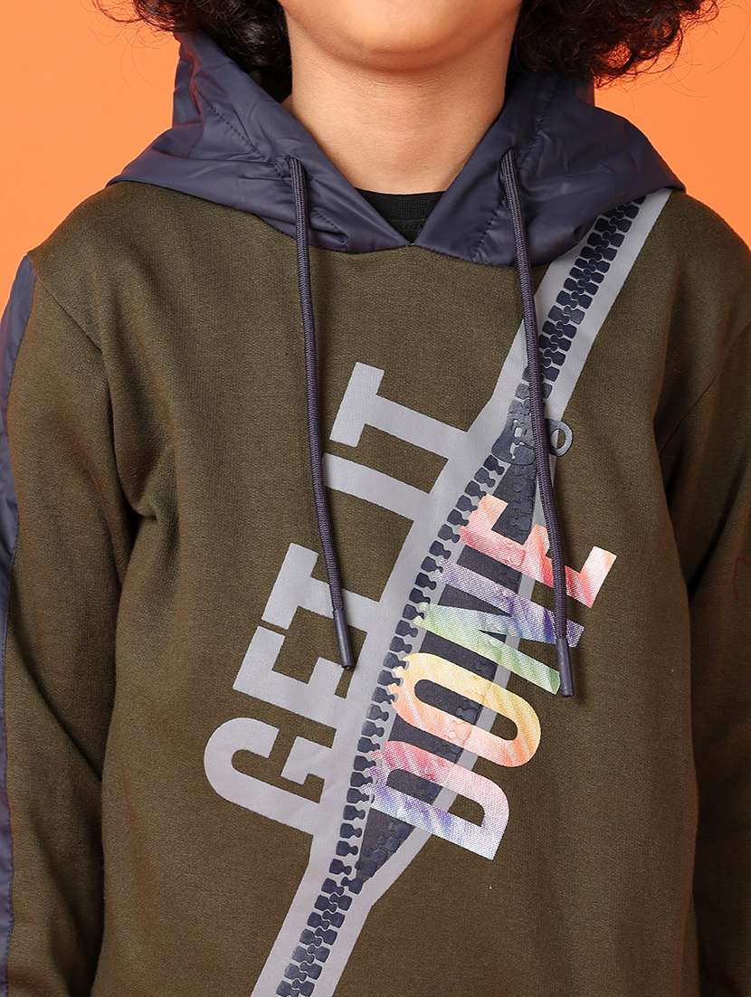 boys front print hooded sweatshirt - 21542531 -  Standard Image - 5