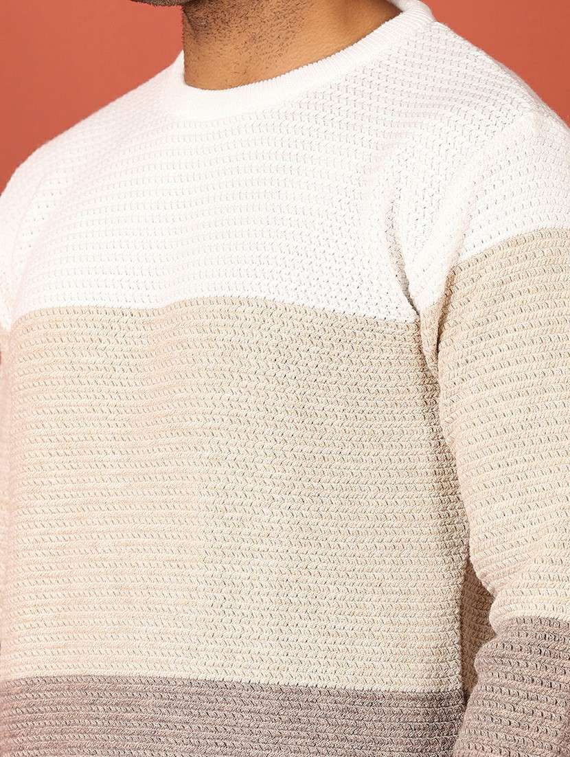 men long sleeves color block pullover - 21542580 -  Standard Image - 5