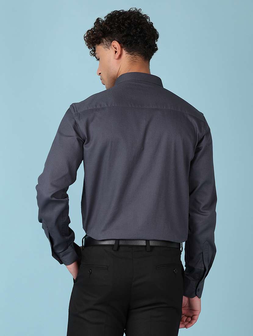 men long sleeves solid formal shirt - 21542596 -  Standard Image - 3