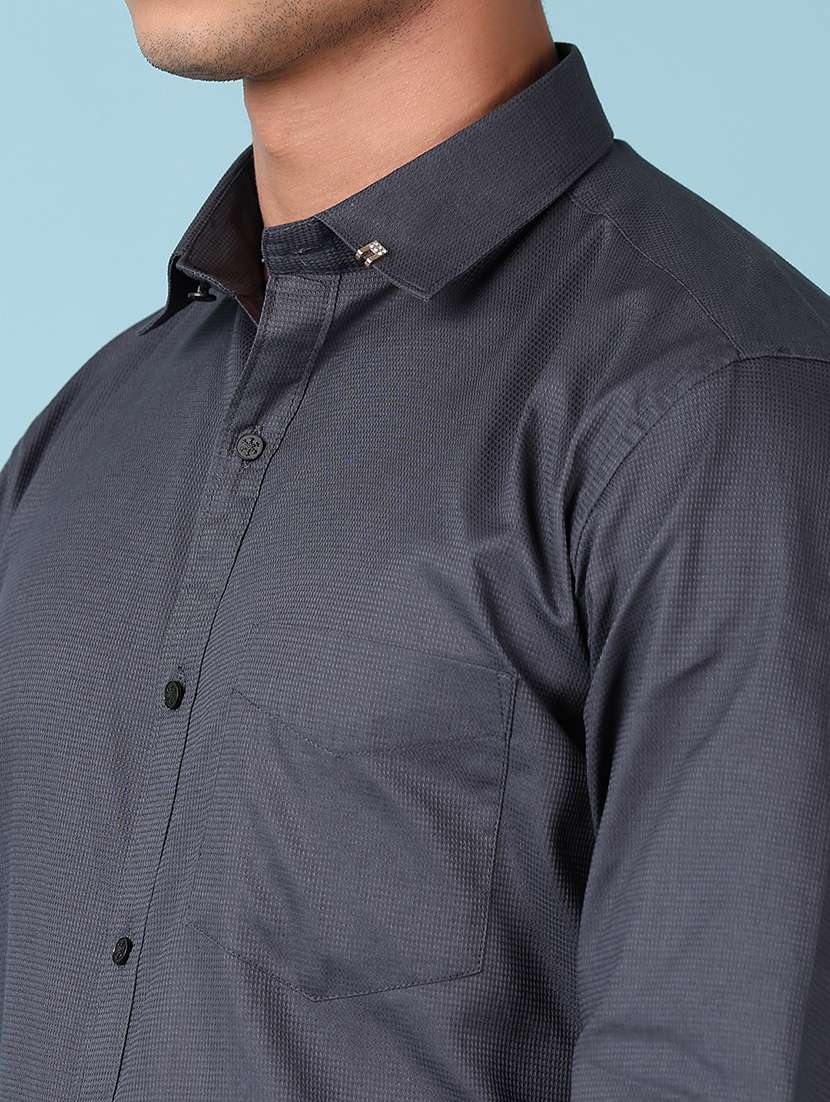 men long sleeves solid formal shirt - 21542596 -  Standard Image - 5