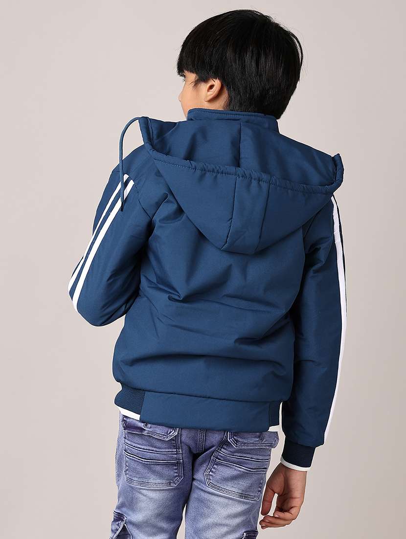 boys solid long sleeve hooded jacket - 21542649 -  Standard Image - 3