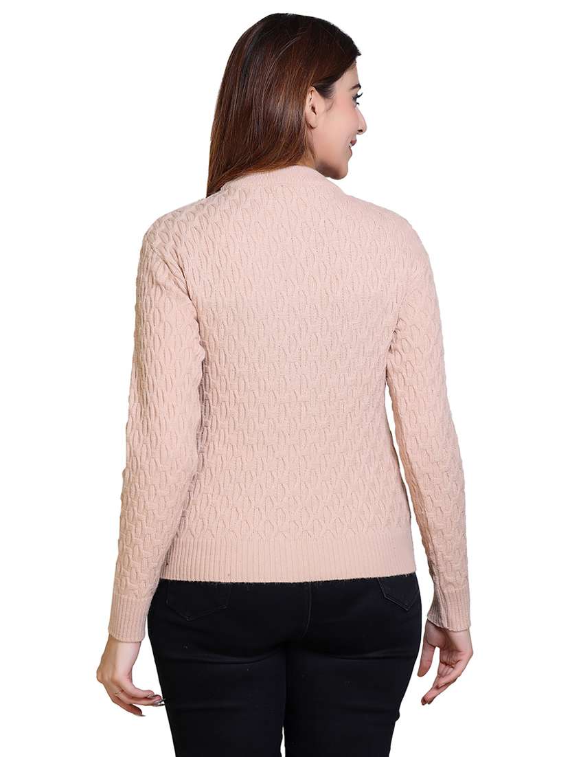 women self designed long sleeve pullover - 21543007 - Standard Image - 3