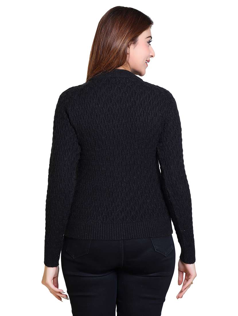 women self designed long sleeve pullover - 21543011 - Standard Image - 3
