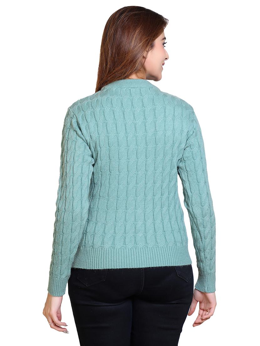 women self designed long sleeve pullover - 21543012 - Standard Image - 3