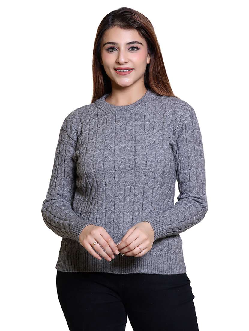 women self designed long sleeve pullover - 21543013 -  Zoom Image - 0