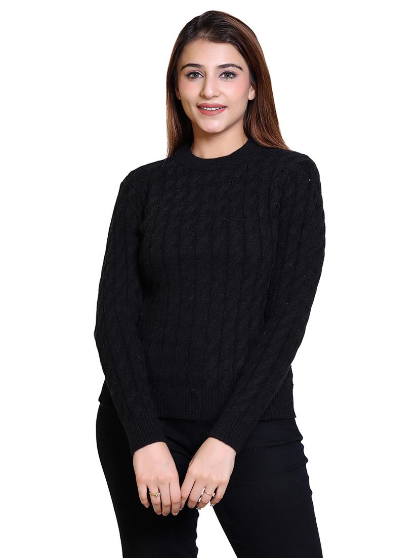 women self designed long sleeve pullover - 21543014 - Zoom Image - 0