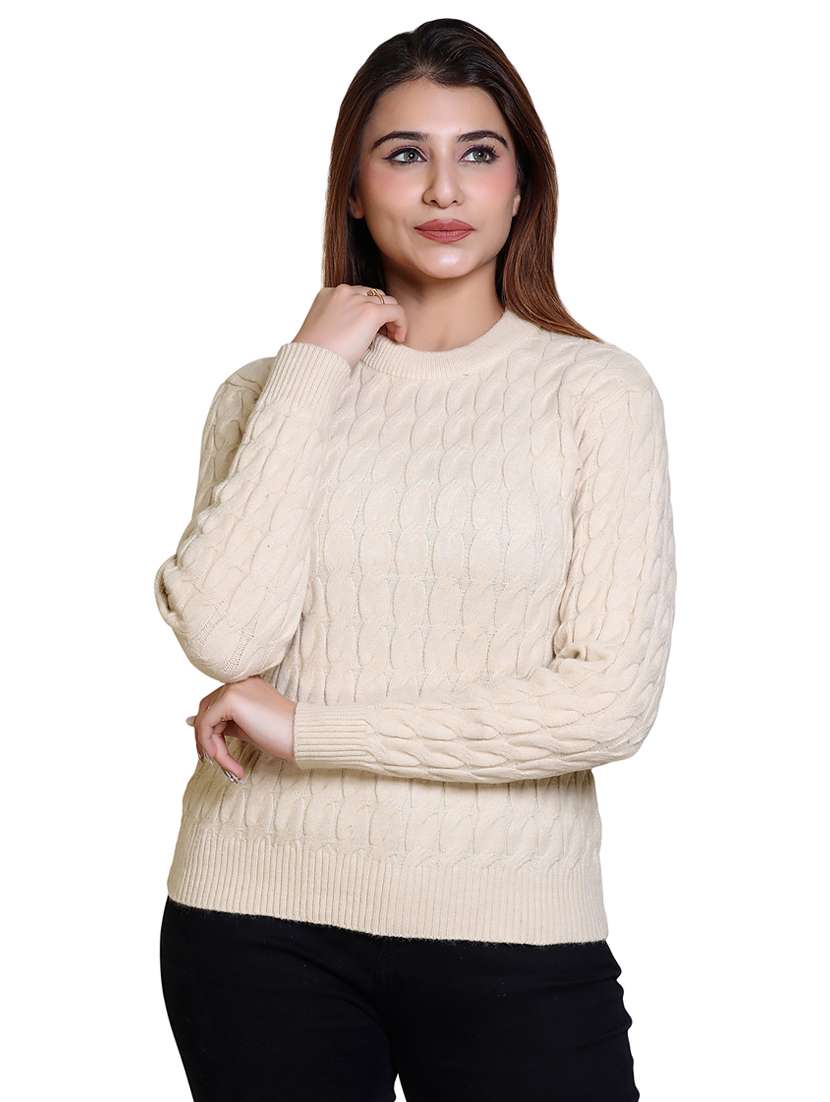 women self designed long sleeve pullover - 21543015 - Zoom Image - 0