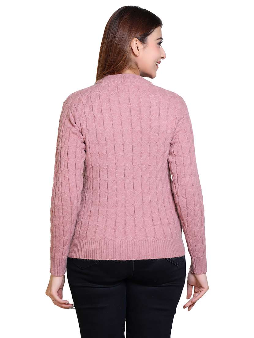 women self designed long sleeve pullover - 21543016 - Standard Image - 3