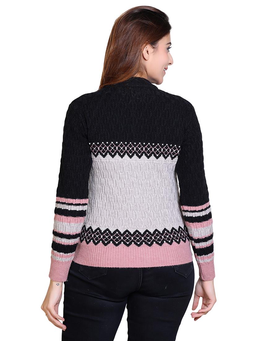 women color blocked long sleeve pullover - 21543029 - Standard Image - 3
