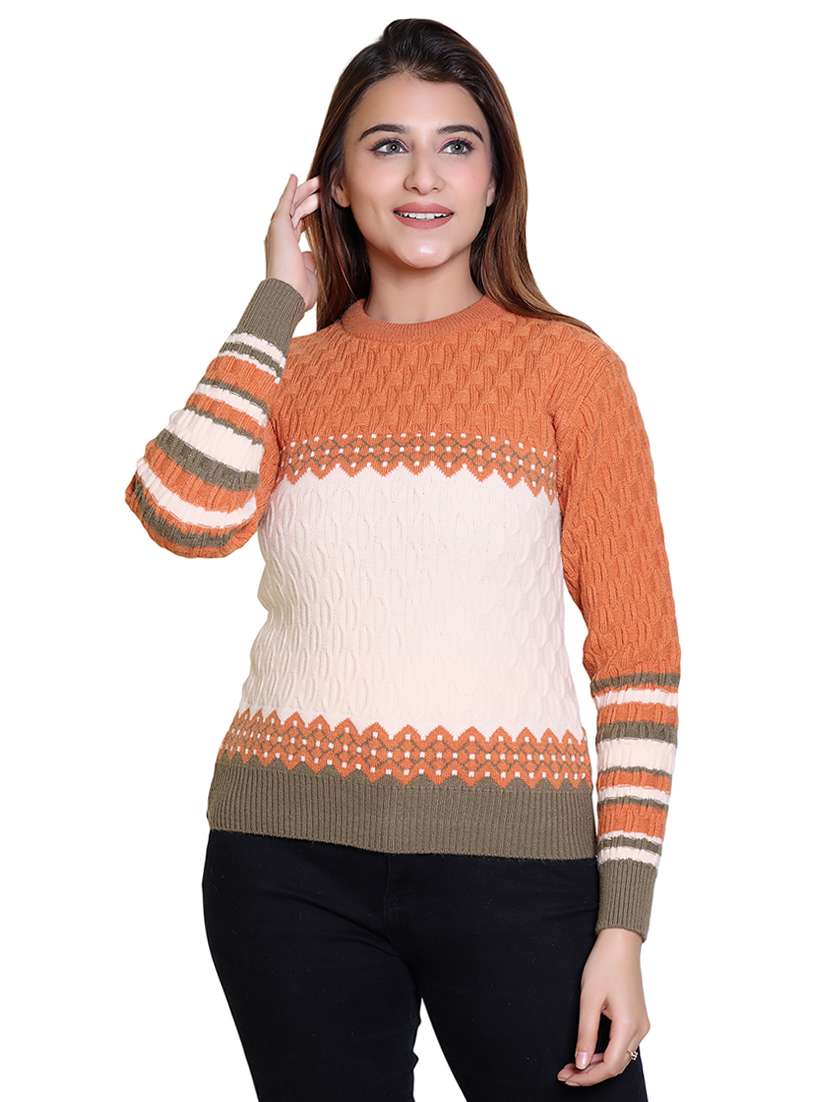 women color blocked long sleeve pullover
