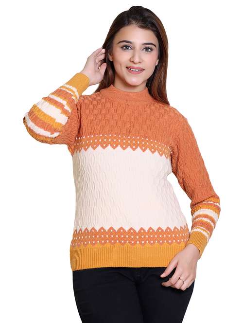 women color blocked long sleeve pullover - 21543032 -  Standard Image - 0