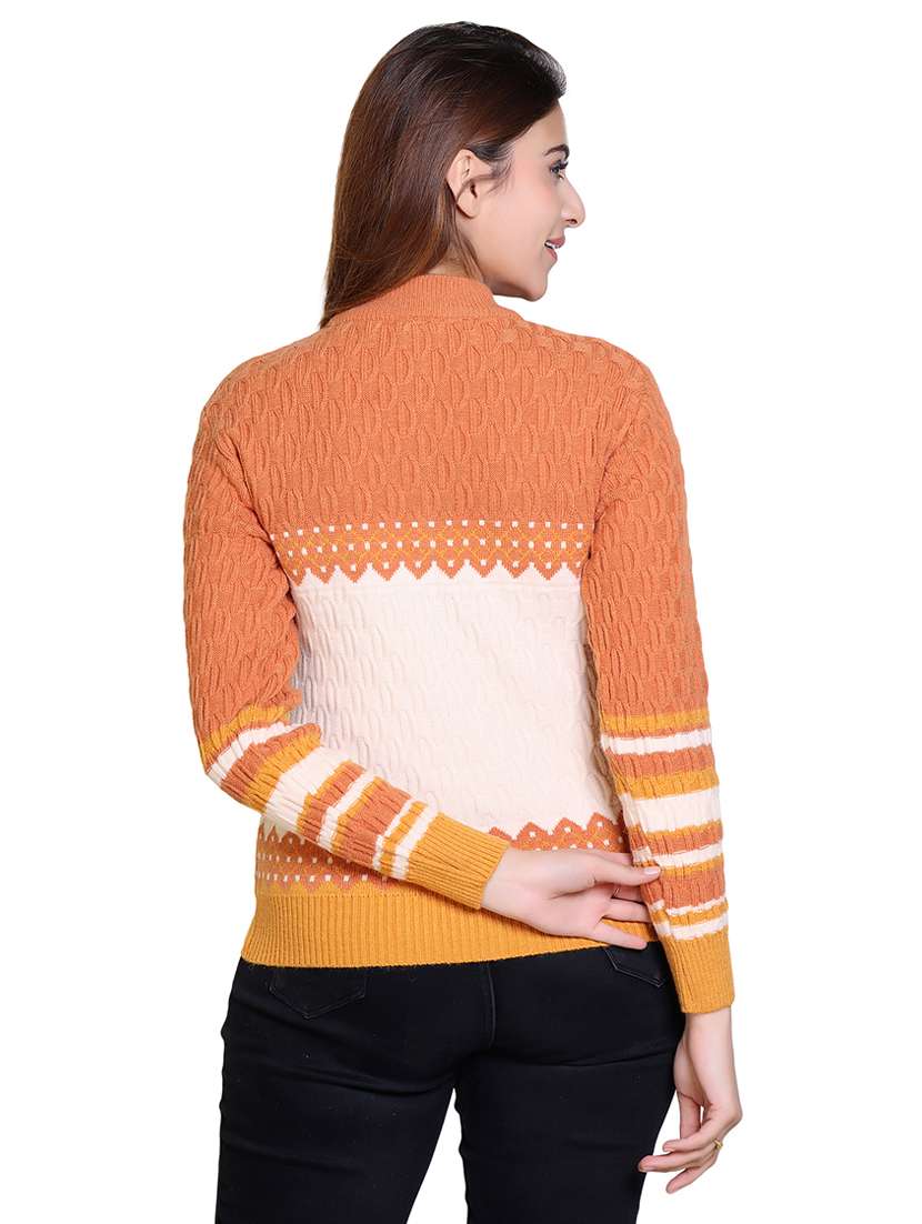 women color blocked long sleeve pullover - 21543032 - Standard Image - 3