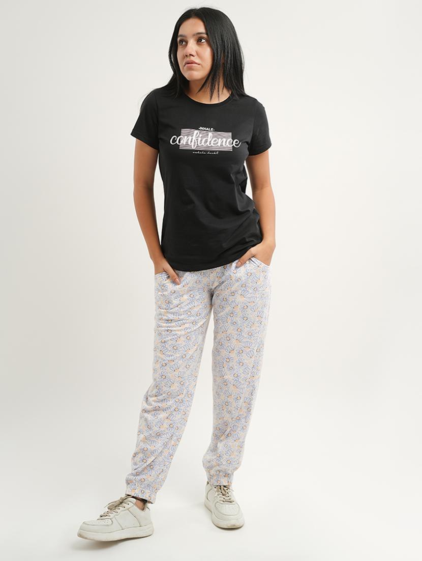 women printed mid rise pajama - 21543472 - Standard Image - 3