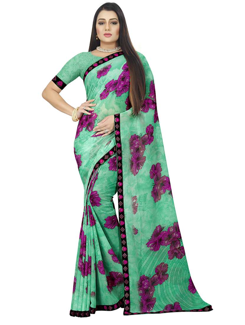 women floral printed saree