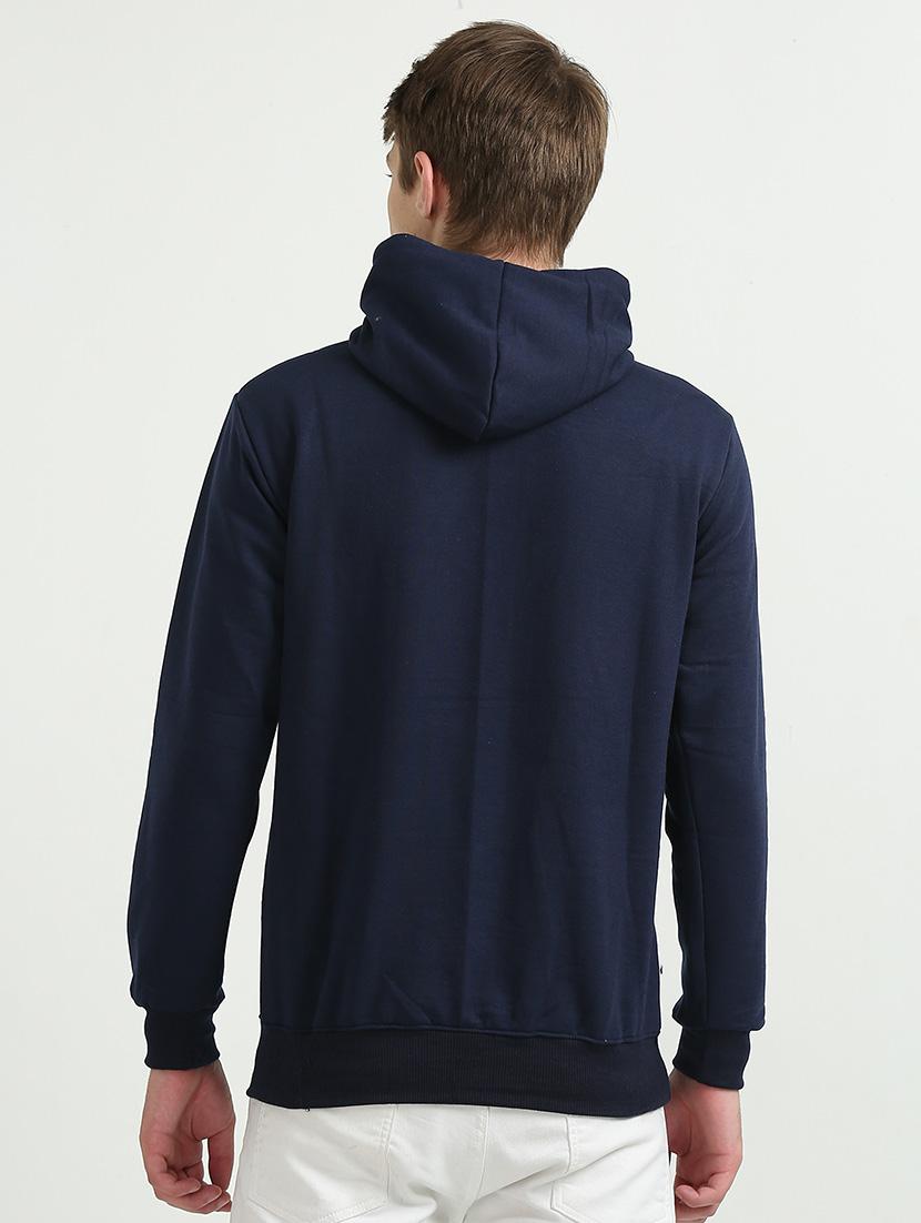 men front print hood neck sweatshirt - 21544295 - Standard Image - 3