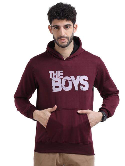 men chest print hooded sweatshirt - 21544296 - Standard Image - 0