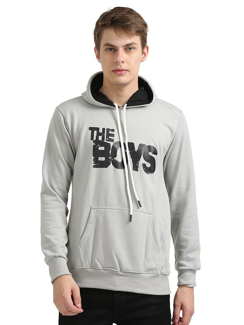 men chest print hooded sweatshirt - 21544298 - Zoom Image - 0