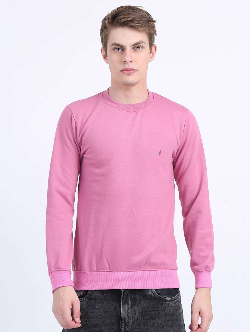 men solid long sleeve sweatshirt