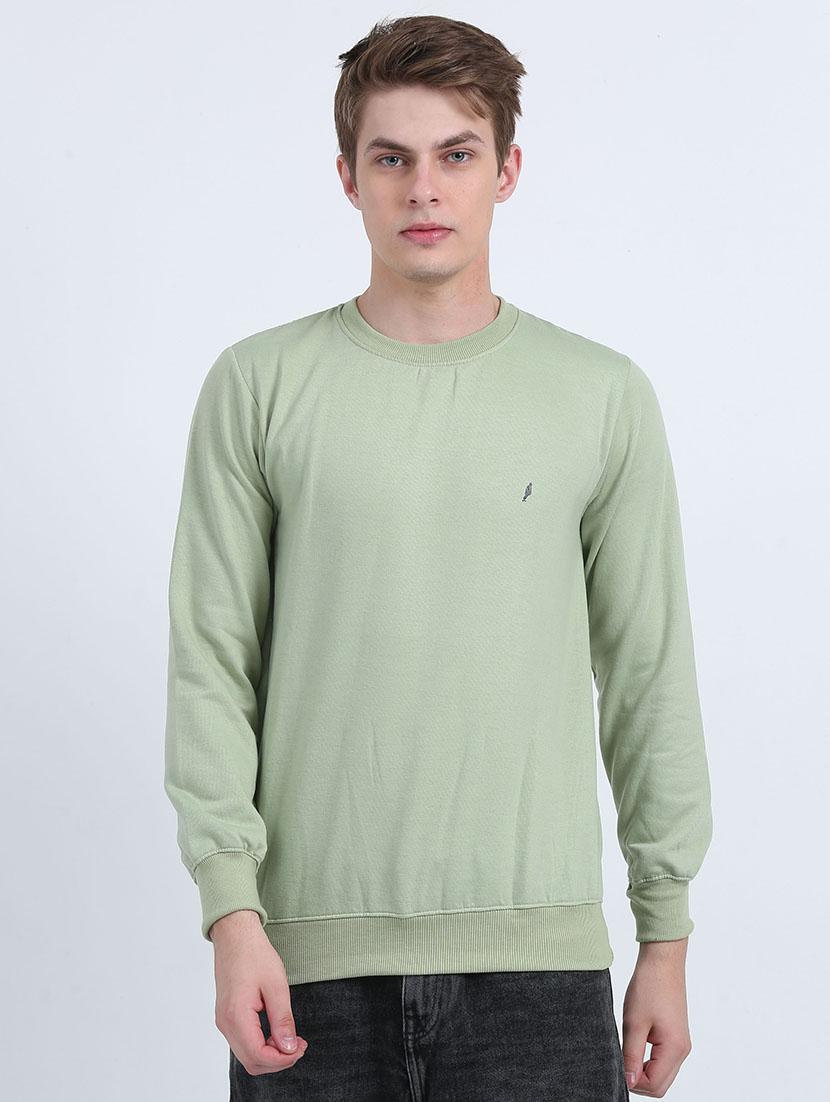 men solid long sleeve sweatshirt