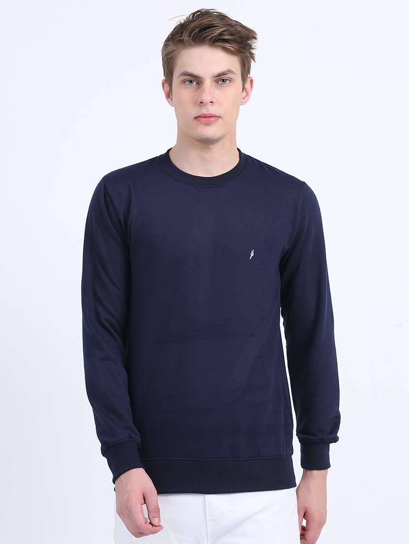 men solid long sleeve sweatshirt