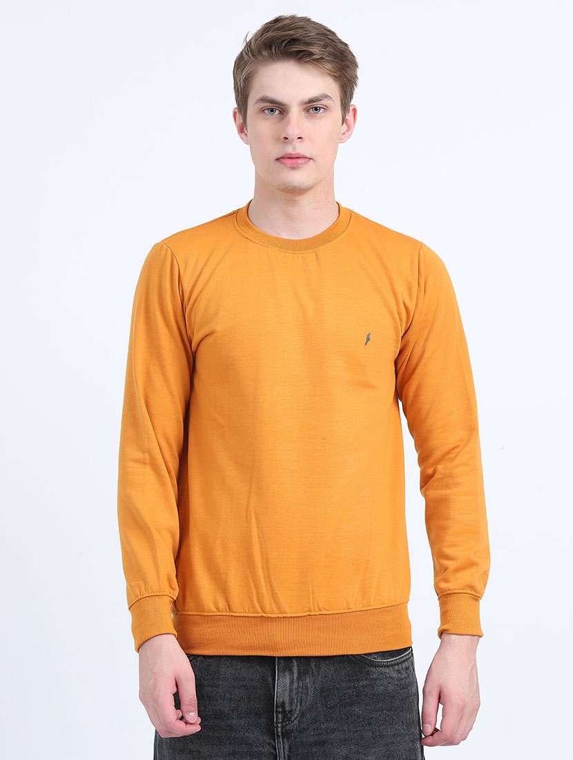men solid long sleeve sweatshirt