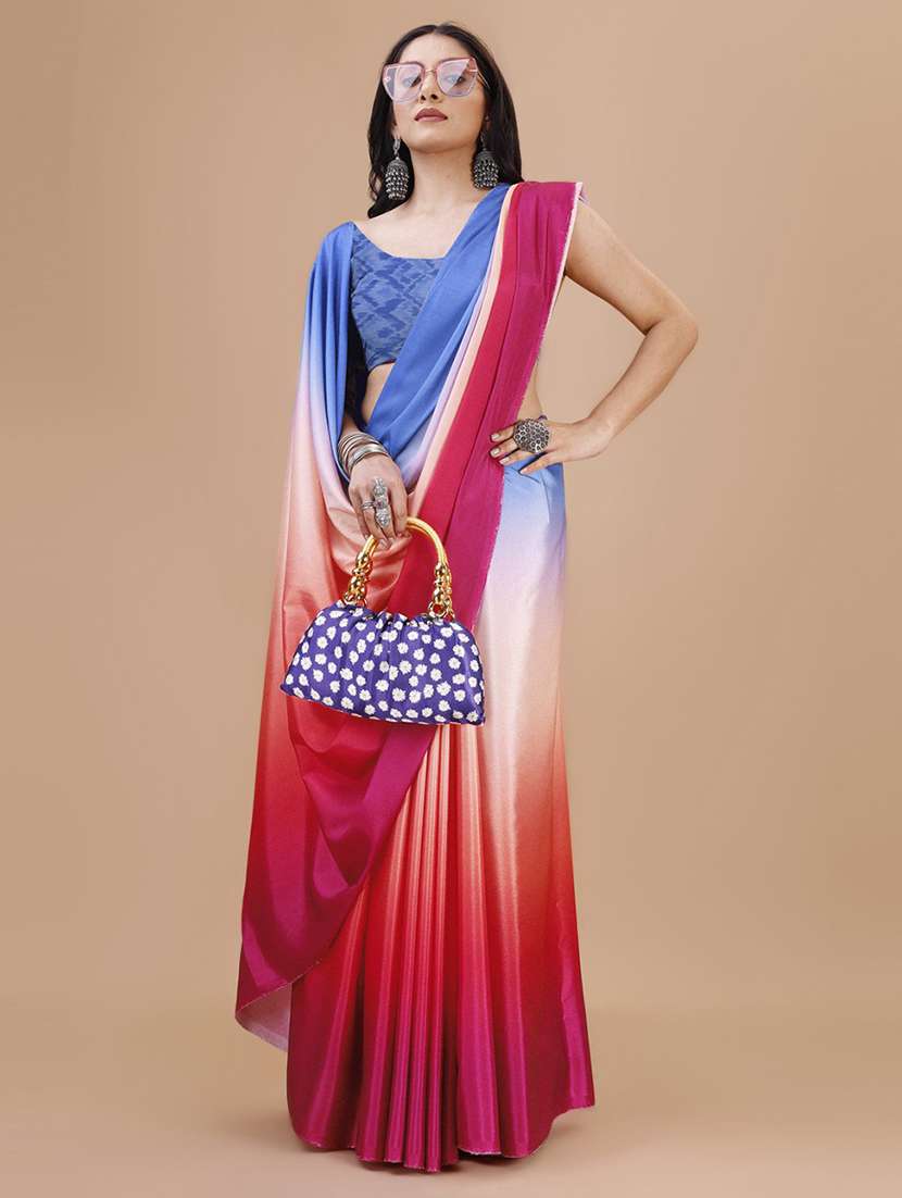 women ombre printed saree