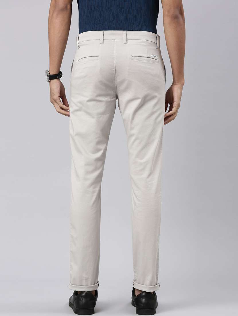 men mid rise solid chinos  - 21544686 -  Standard Image - 3