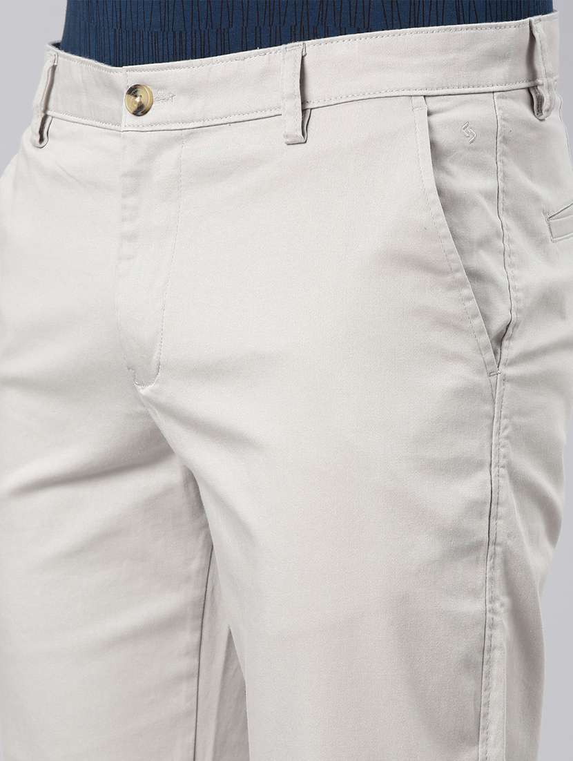 men mid rise solid chinos  - 21544686 -  Standard Image - 5