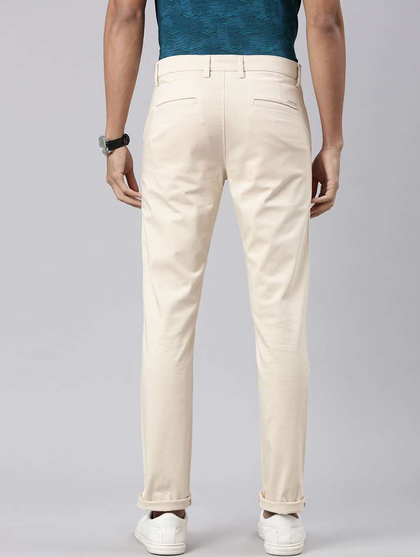 men mid rise solid chinos  - 21544687 -  Standard Image - 3