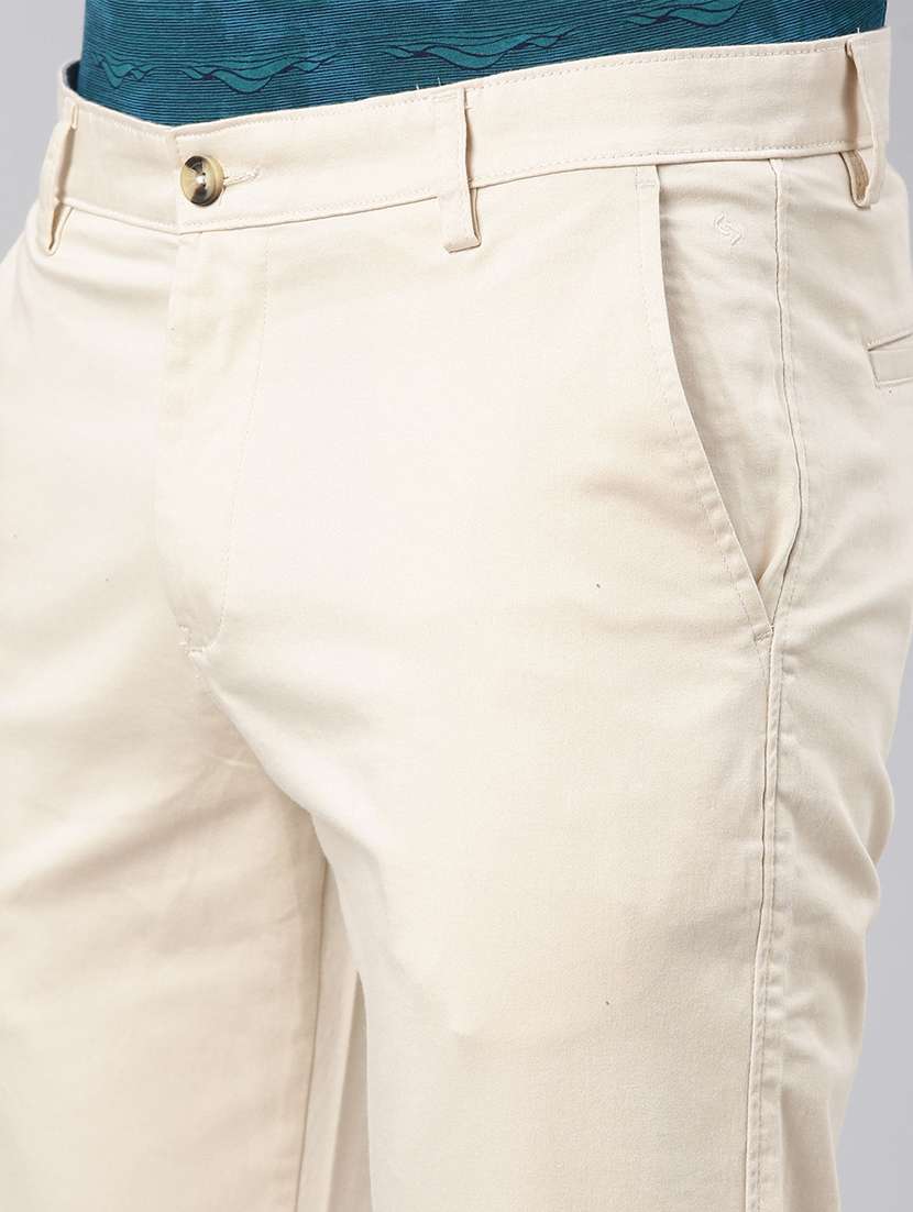 men mid rise solid chinos  - 21544687 -  Standard Image - 5