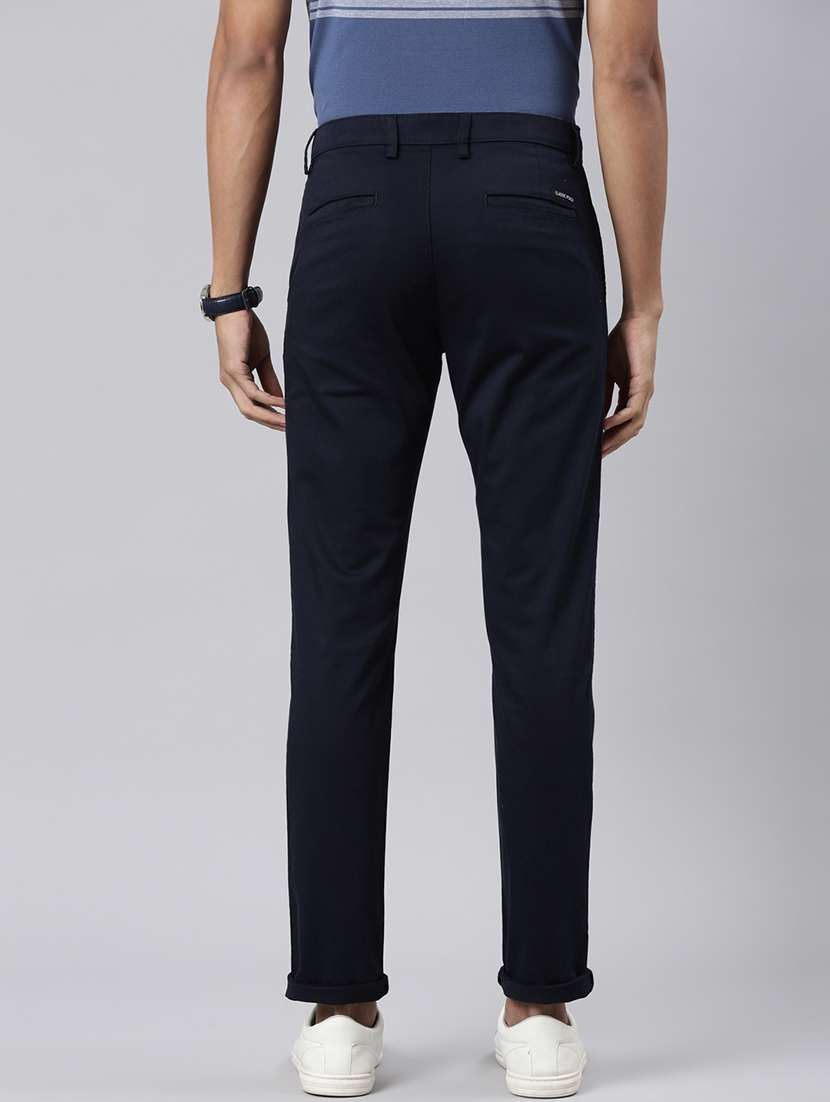 men mid rise solid chinos  - 21544689 -  Standard Image - 3