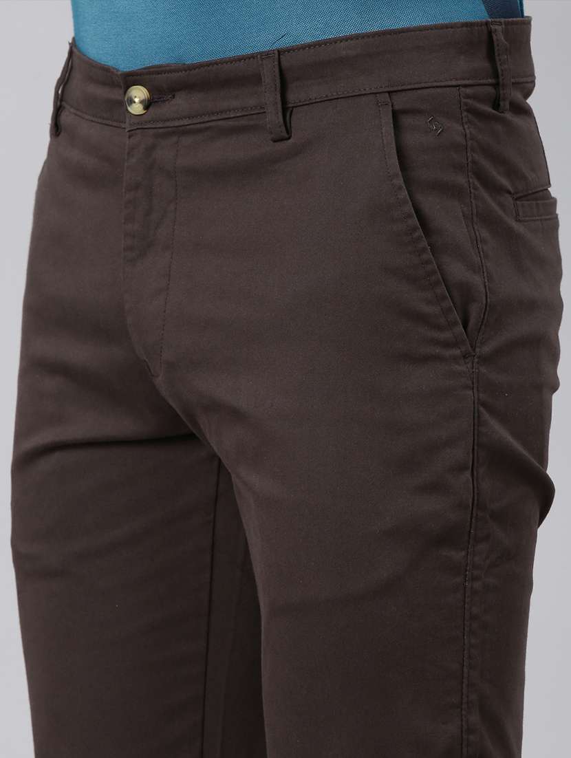 men mid rise solid chinos  - 21544694 -  Standard Image - 5