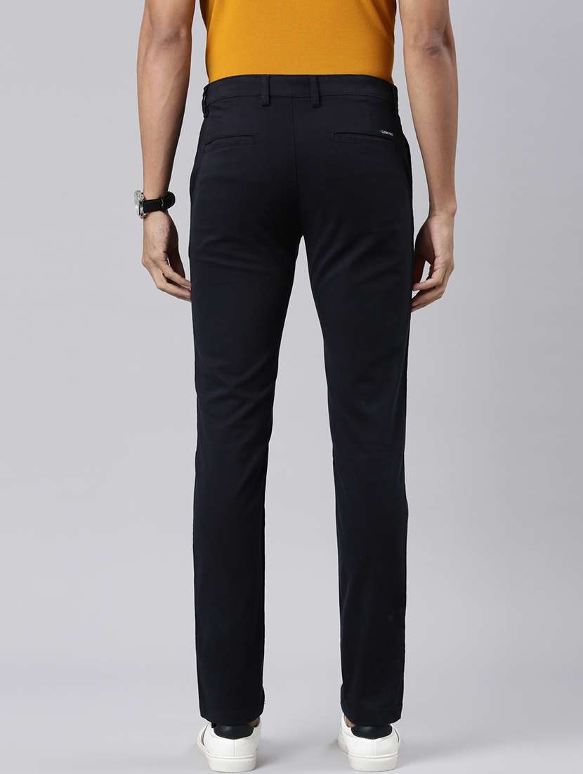 men mid rise solid chinos  - 21544696 -  Standard Image - 3
