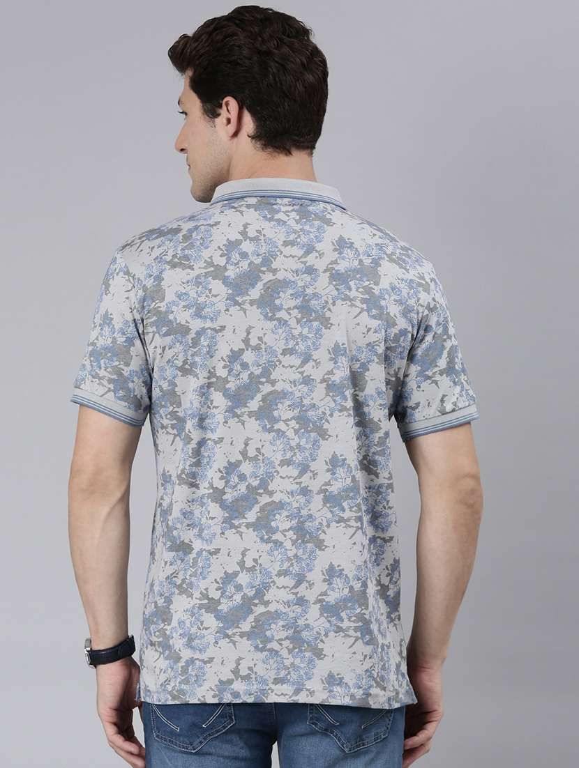 men all over print short sleeve polo t-shirt - 21544721 -  Standard Image - 3
