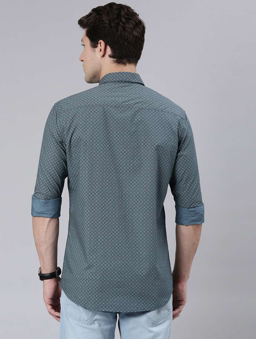 men printed long sleeve casual shirt - 21544772 - Standard Image - 3