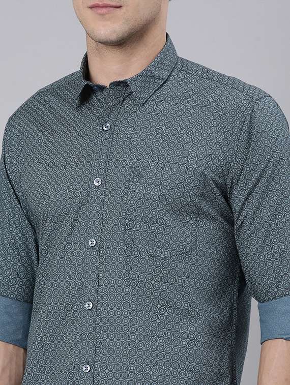 men printed long sleeve casual shirt - 21544772 - Standard Image - 5