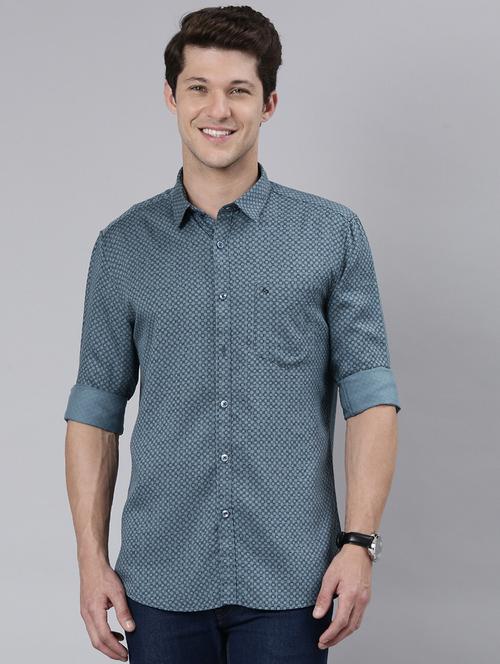 men printed long sleeve casual shirt - 21544776 - Standard Image - 0