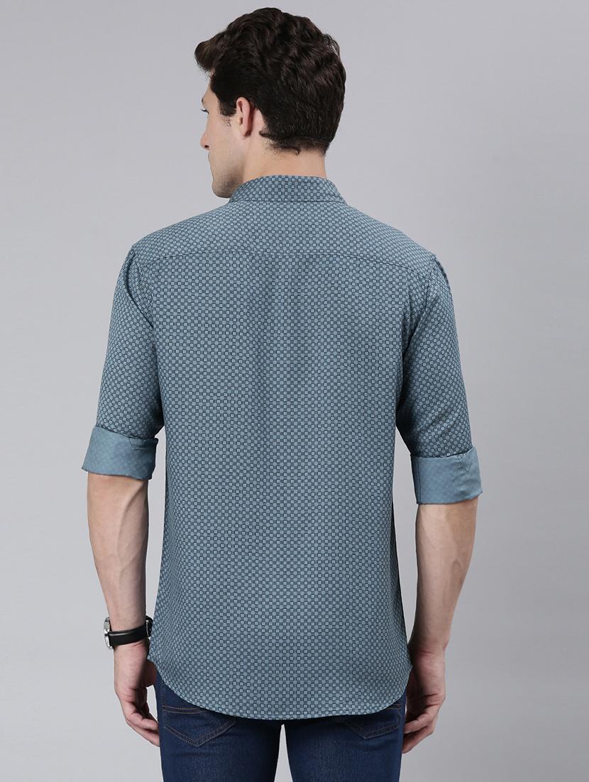 men printed long sleeve casual shirt - 21544776 - Standard Image - 3
