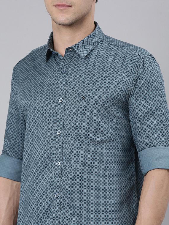 men printed long sleeve casual shirt - 21544776 - Standard Image - 5