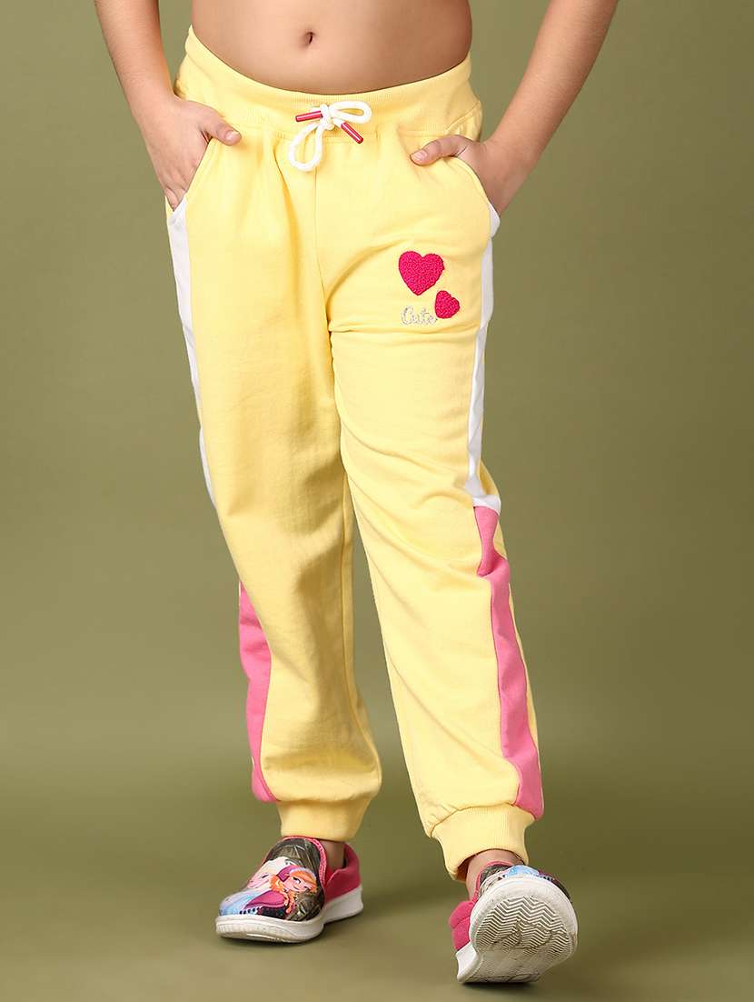 girls mid rise printed jogger