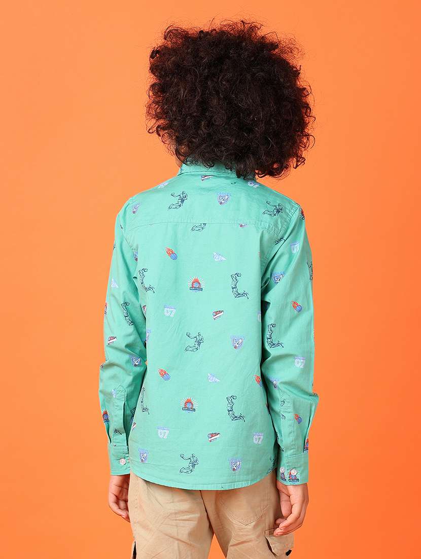 boys printed long sleeve shirts - 21544983 - Standard Image - 3