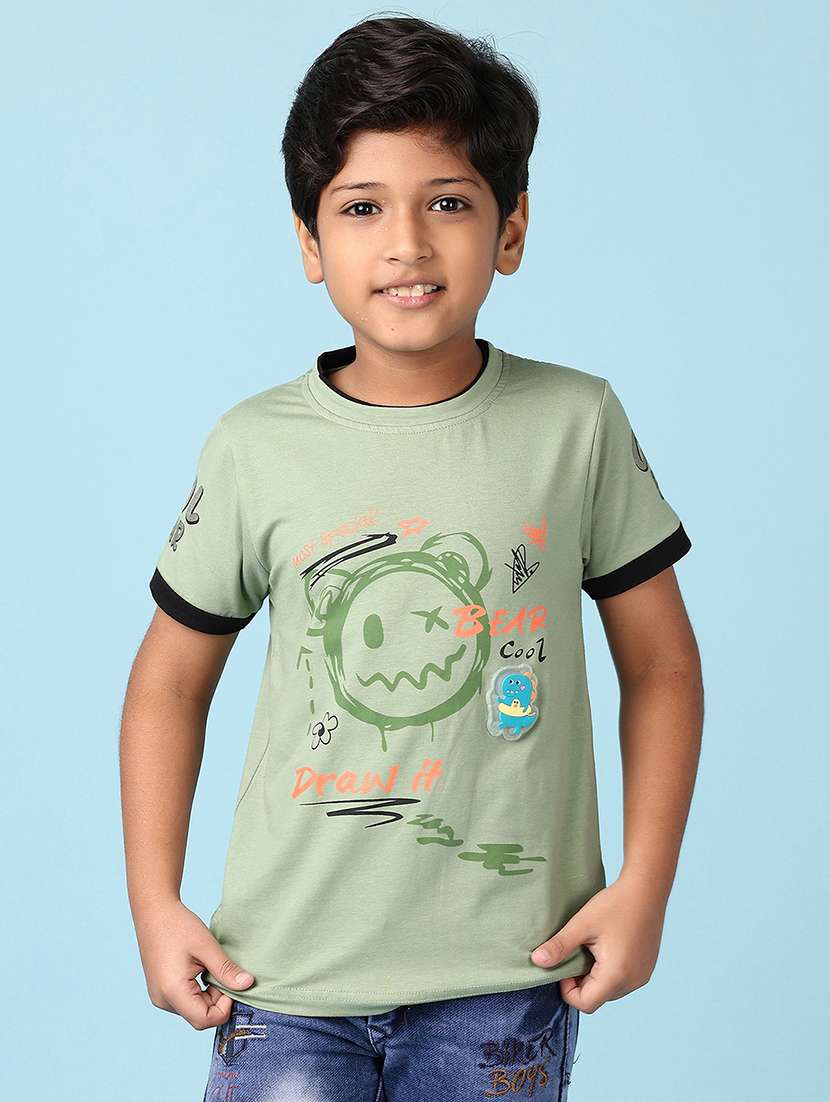 boys graphic round neck t-shirt