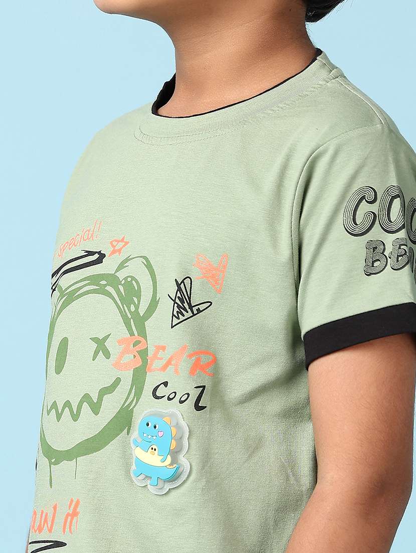 boys graphic round neck t-shirt - 21544988 -  Standard Image - 5