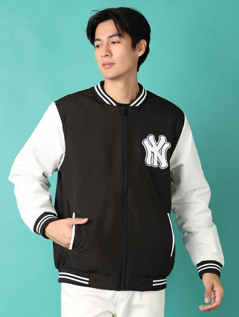 men long sleeves varsity jacket jacket