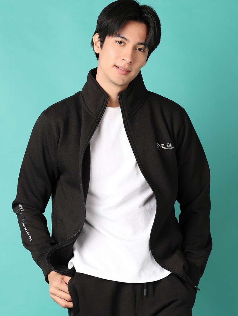 men black solid ankle length track suit - 21545017 -  Standard Image - 3