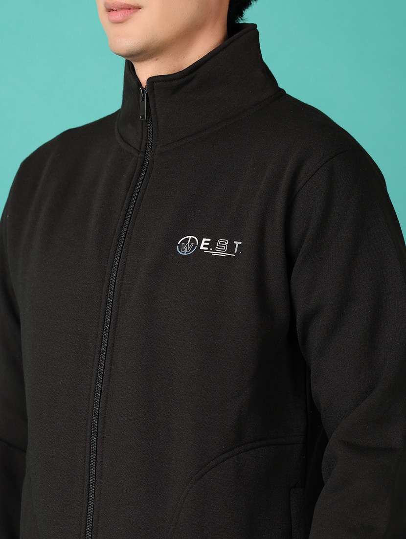 men black solid ankle length track suit - 21545017 -  Standard Image - 5