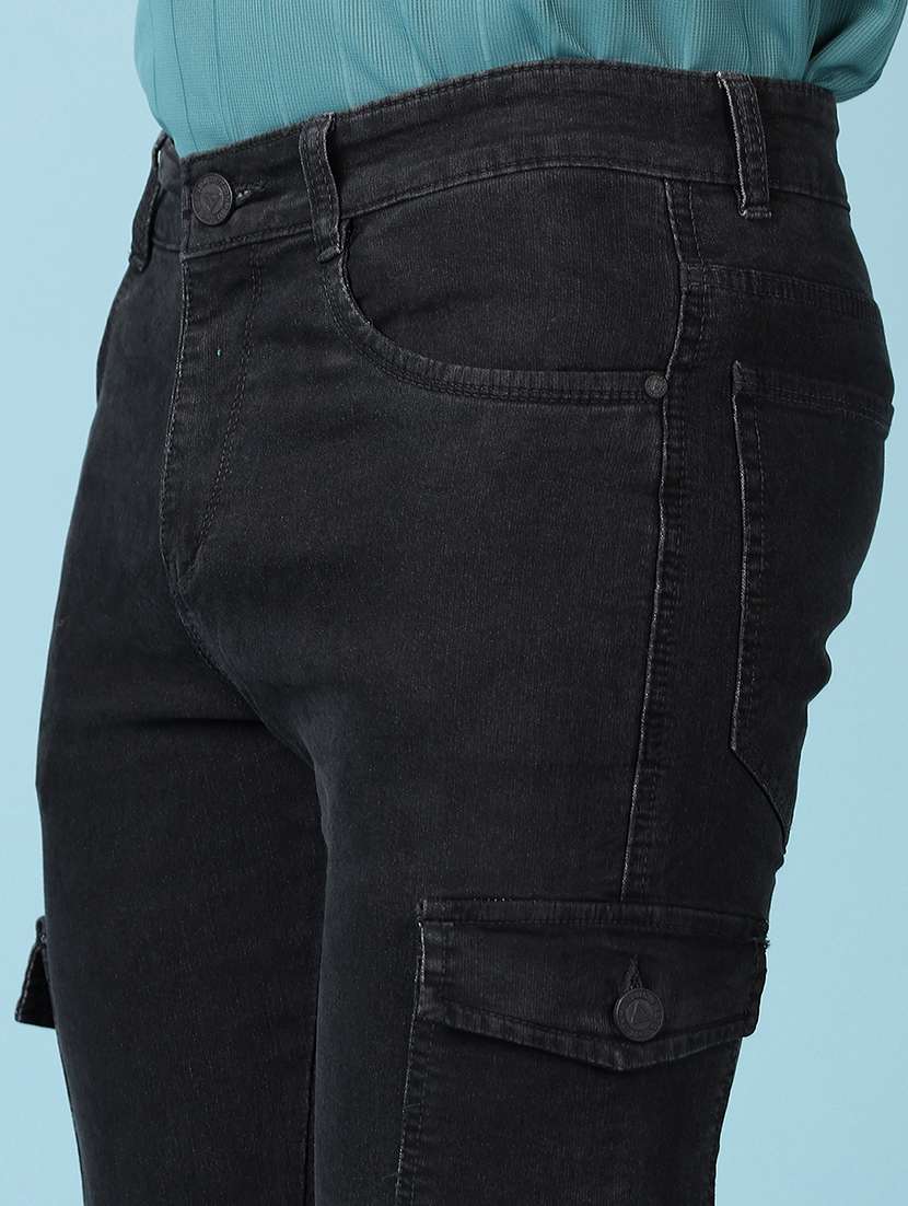 men grey solid mid rise full length jean - 21545050 -  Standard Image - 5