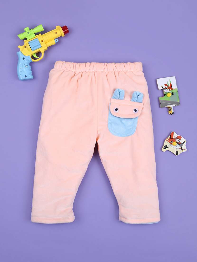 boys peach solid pyjama