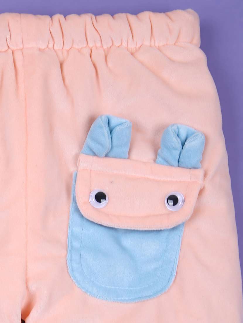 boys peach solid pyjama - 21545055 -  Standard Image - 3